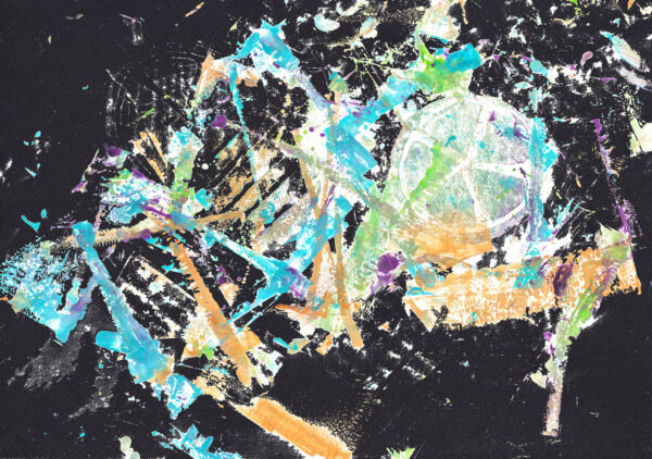 Cosmic Noir Black Fireworks of Colors